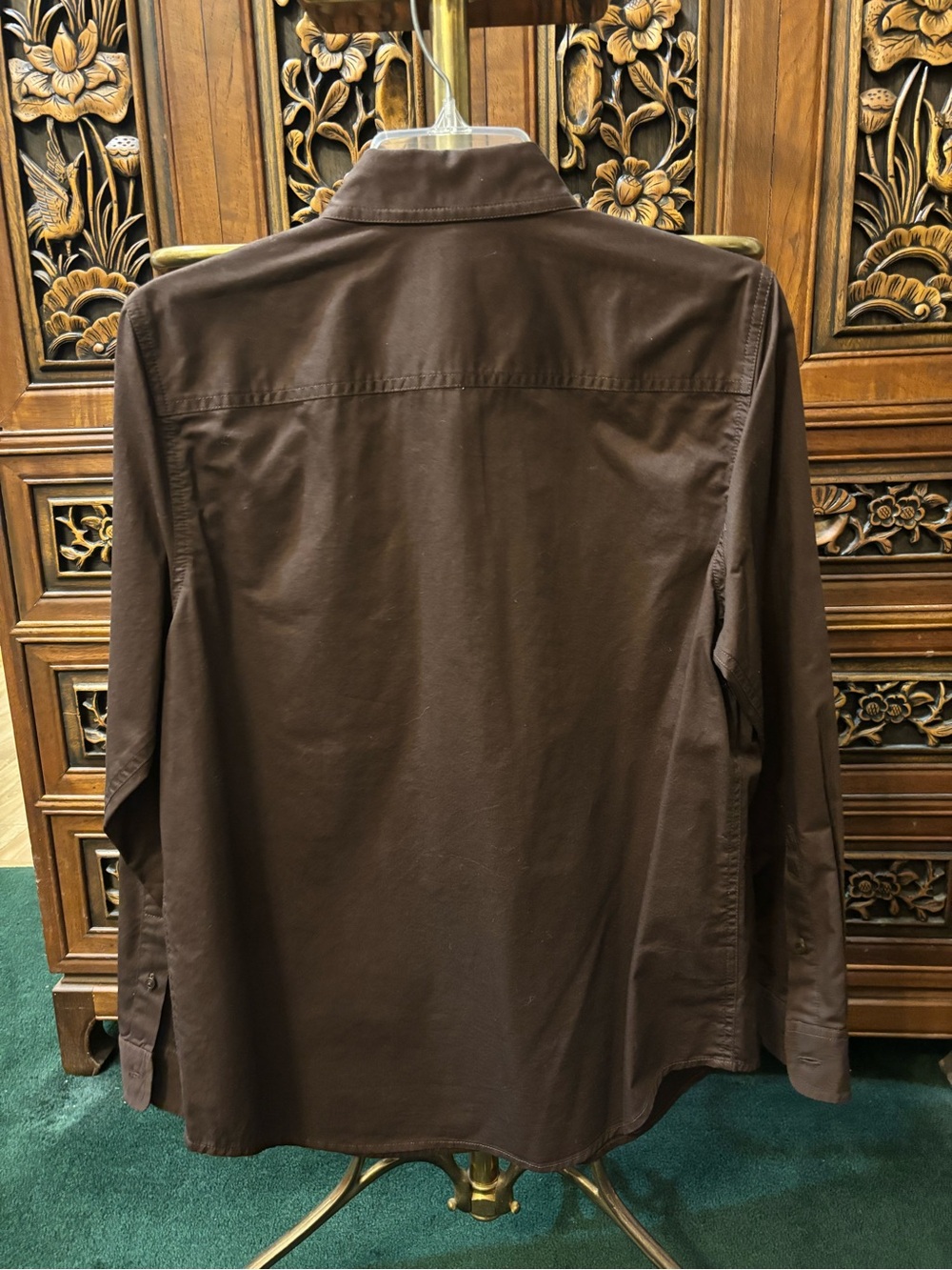 Lauren Ralph Lauren Brown Utility Safari Button Up Shir - Picture 4 of 4